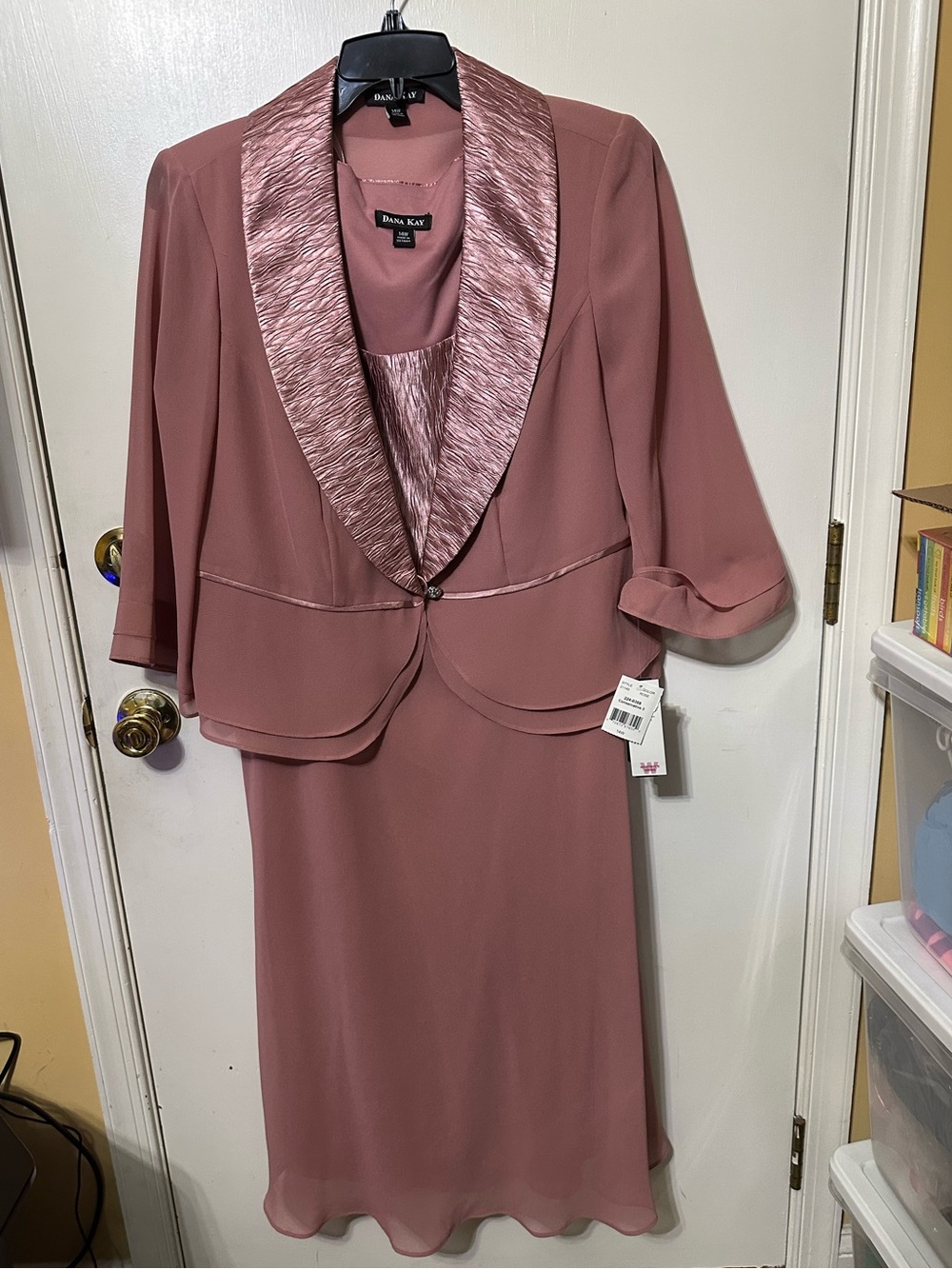 Dana Kay Rose-Mauve Two-Piece Skirt Suit